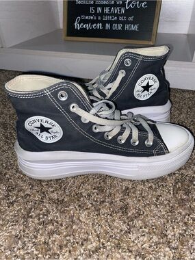 Converse Black and White Platform High Top Sneakers